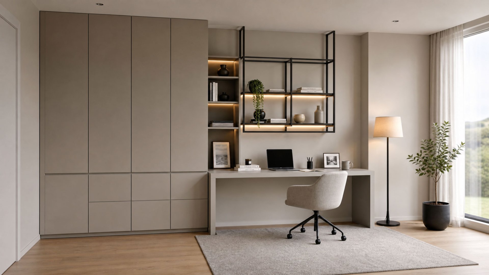 Focus, rust en minimalistisch design: de perfecte thuiswerkplek op maat.