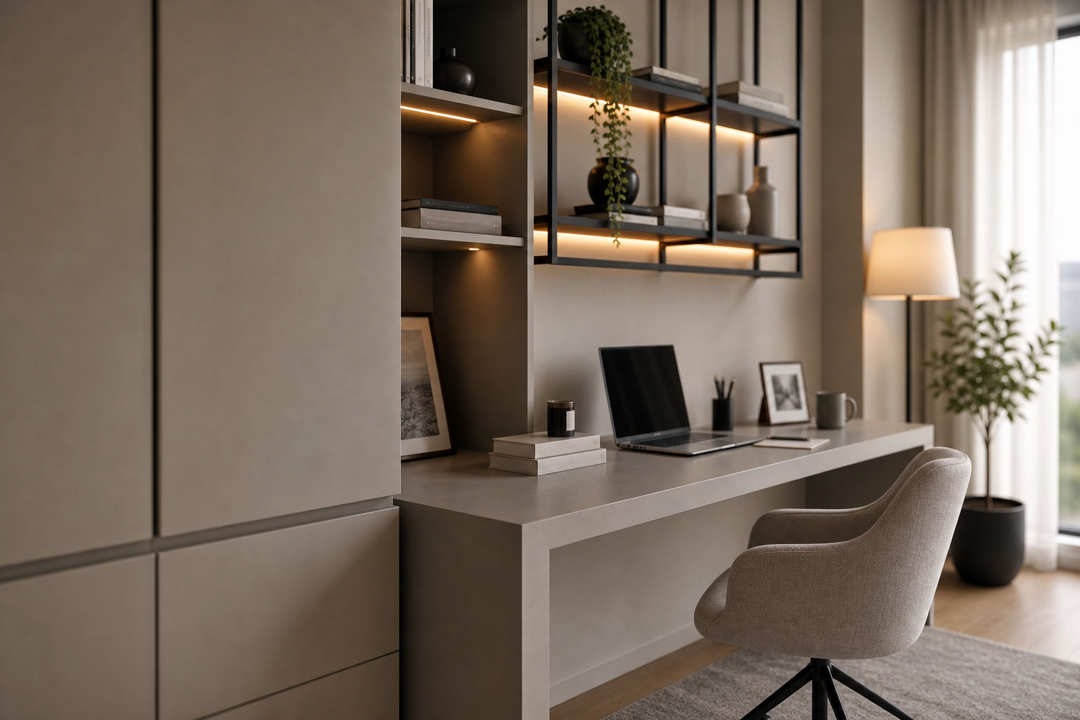 Focus, rust en minimalistisch design: de perfecte thuiswerkplek op maat. — beeld 2