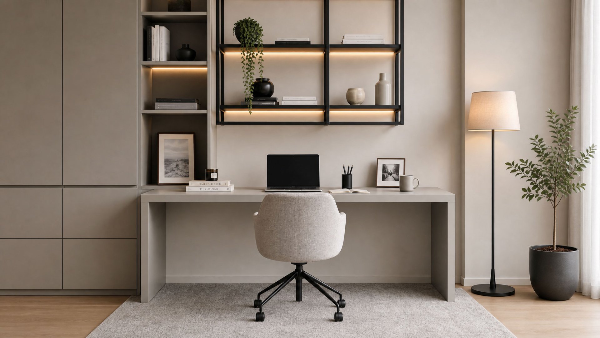 Focus, rust en minimalistisch design: de perfecte thuiswerkplek op maat. — beeld 3
